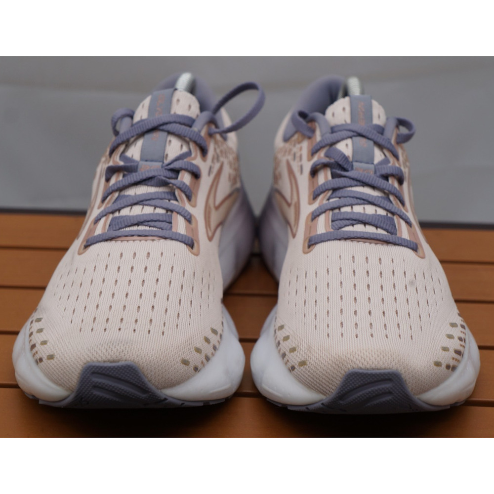 Brooks Women Glycerin 20 Running Shoes Beige Lilac Comfort Cushioned Gym Sz 9 - Picture 3 of 10